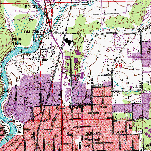 Topographic Map of Cascades Academy of Central Oregon, OR