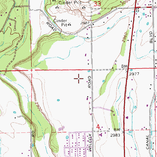 Topographic Map of Elton Gregory Middle School, OR