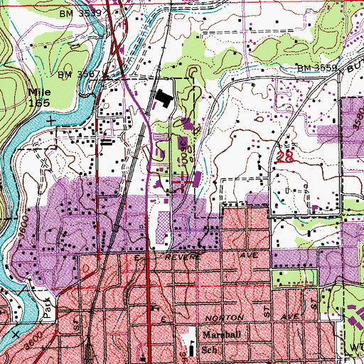 Topographic Map of Waldorf School of Bend, OR