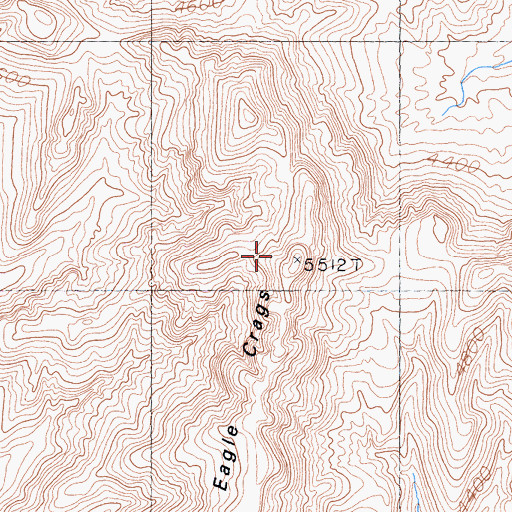 Topographic Map of Eagle Crags, CA