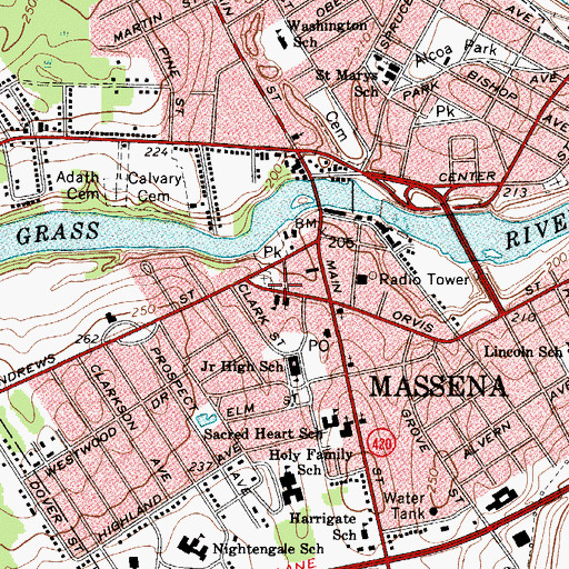 Topographic Map of Adath Israel Synagogue, NY
