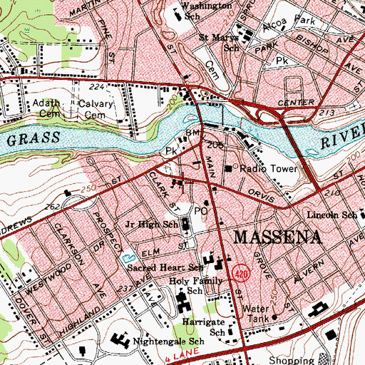 Topographic Map of Emmanuel Congregational Church, NY