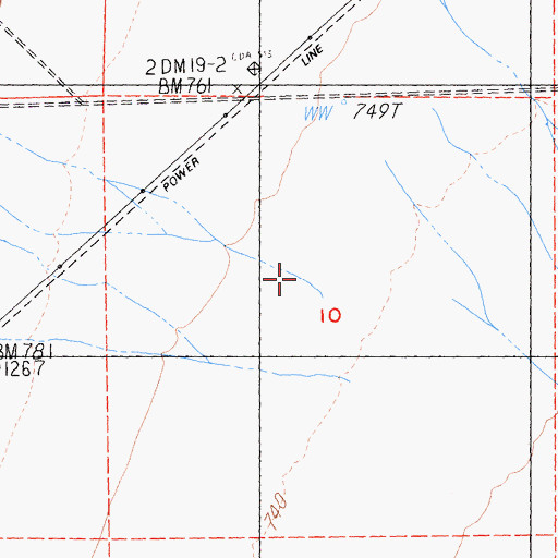 Topographic Map of Eagle Creek, CA