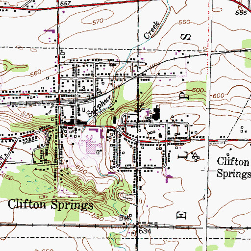 Topographic Map of Saint Johns Episcopal Church, NY