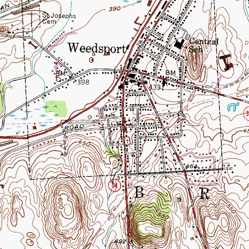 Topographic Map of Saint John's Catholic Church, NY