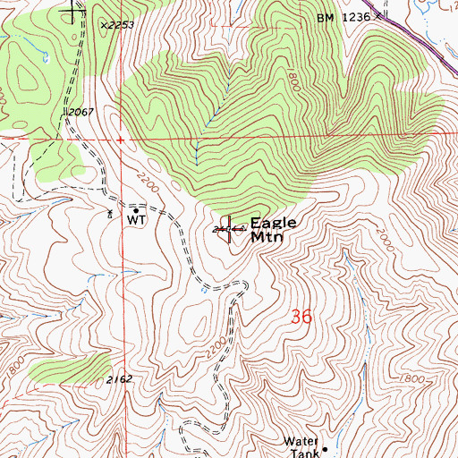 Topographic Map of Eagle Mountain, CA
