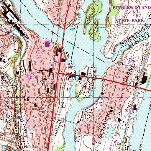 Topographic Map of Saint Peter and Saint Paul Ukrainian Orthodox Church, NY