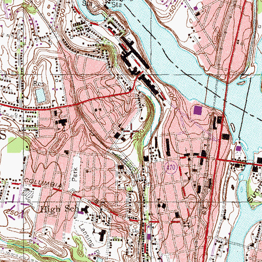 Topographic Map of Saint Agnes Convent (historical), NY