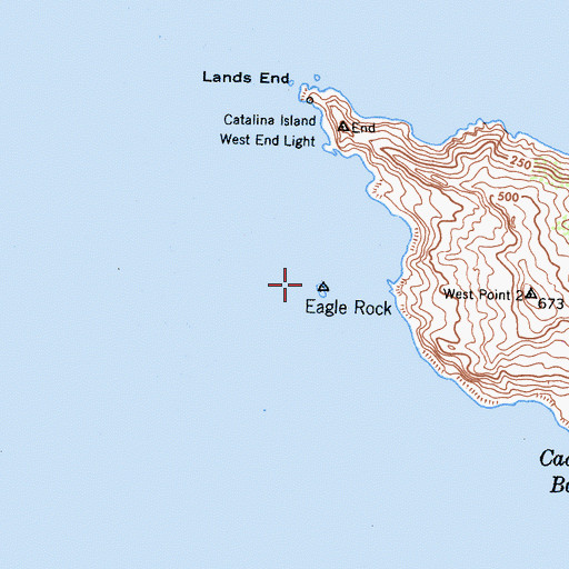 Topographic Map of Eagle Rock, CA
