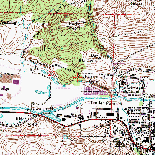 Topographic Map of Valley View Seventh Day Adventist Christian School (historical), OR