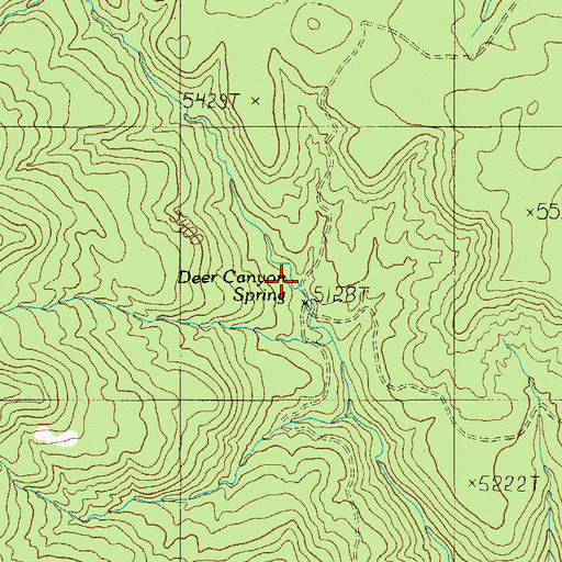Topographic Map of Deer Canyon Spring, AZ