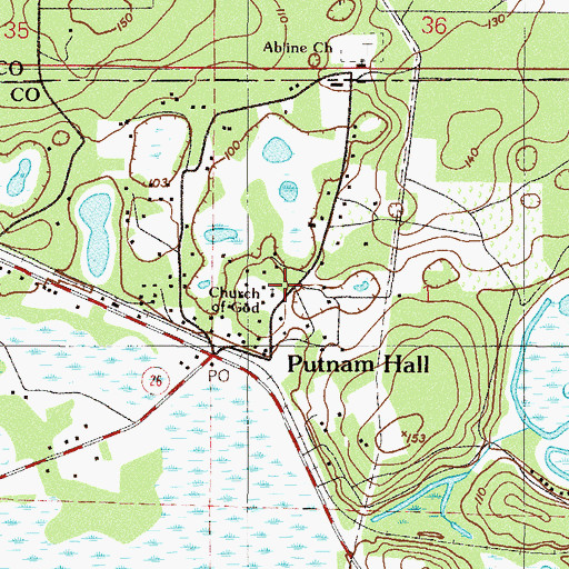 Topographic Map of Community Hope Church of God, FL