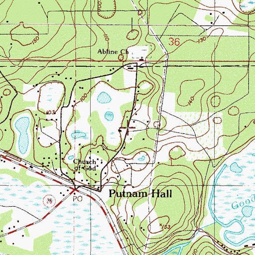 Topographic Map of Mount Zion African Methodist Episcopal Church, FL