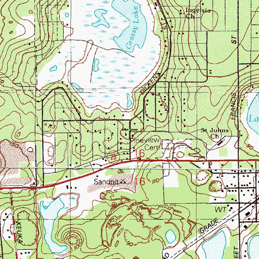 Topographic Map of Iglesia Pentecostal Unidos en Cristo, FL
