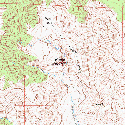 Topographic Map of Eagle Spring, CA
