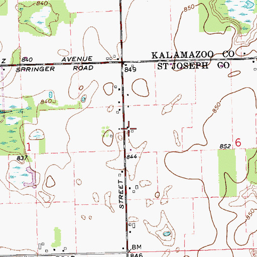 Topographic Map of Park Post Office (historical), MI