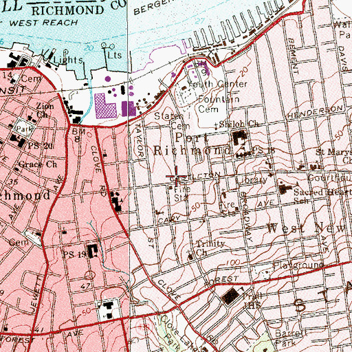 Topographic Map of Joe Holzka Community Garden, NY