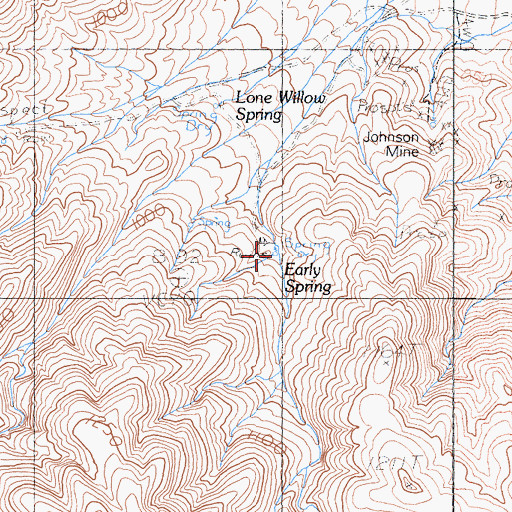 Topographic Map of Early Spring, CA