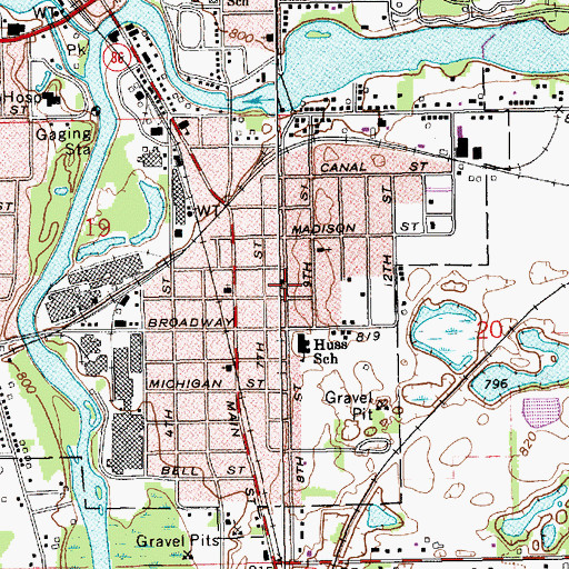 Topographic Map of New Jerusalem Baptist Church, MI