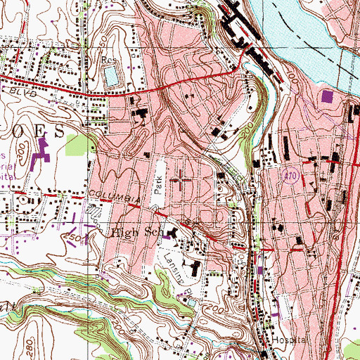 Topographic Map of Saint James United Methodist Church, NY