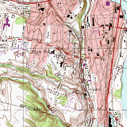 Topographic Map of Abram G Lansing School, NY