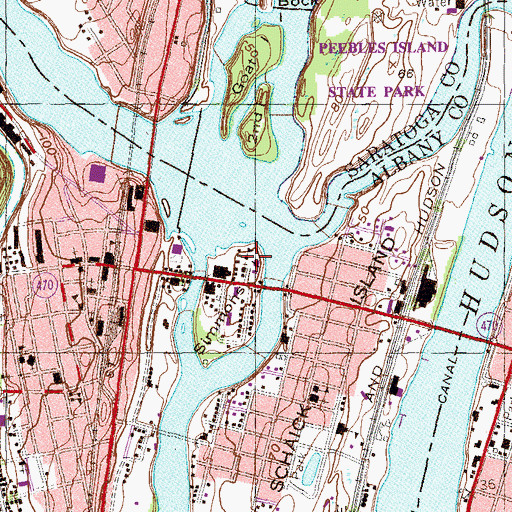 Topographic Map of Saint Michaels Parochial School, NY