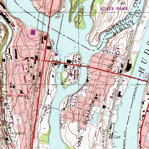 Topographic Map of Saint Peter and Paul Parochial School, NY