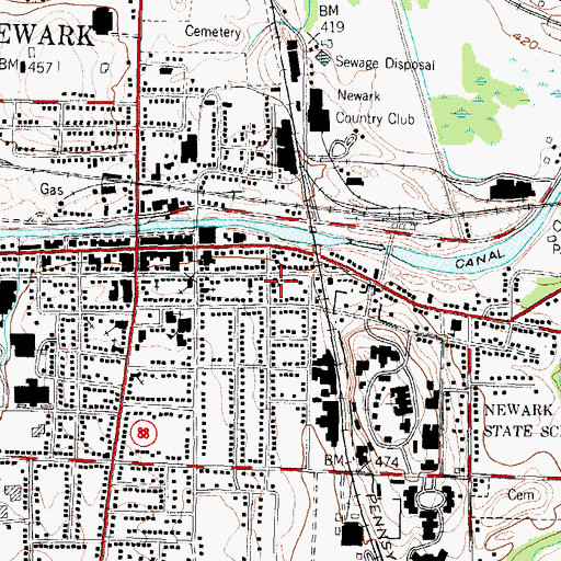 Topographic Map of Emmanuel United Methodist Church, NY