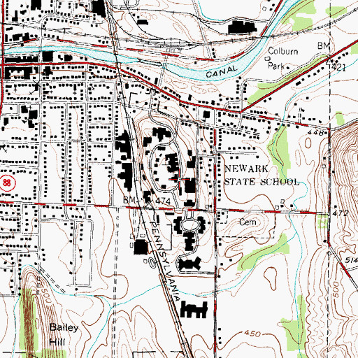Topographic Map of Burnham Cottage (historical), NY