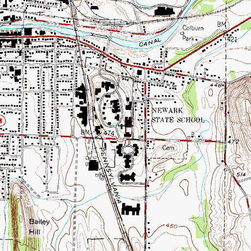 Topographic Map of Moss Cottage (historical), NY