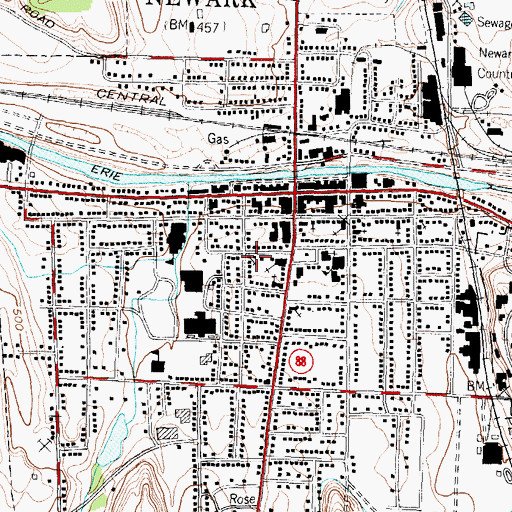 Topographic Map of First Church of Christ Scientist, NY