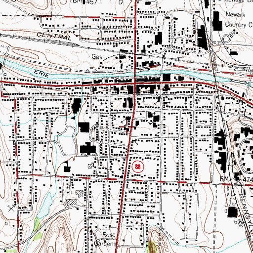 Topographic Map of Saint Michael's Roman Catholic Church, NY
