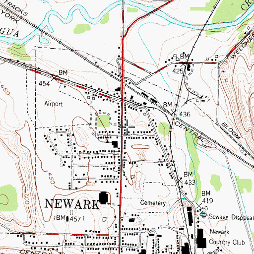 Topographic Map of New York Central Hose Company, NY