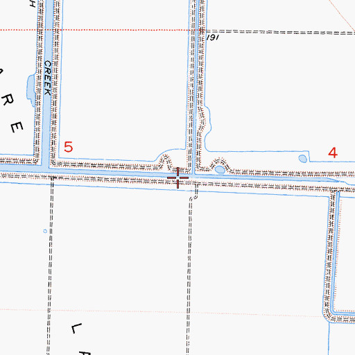 Topographic Map of East Branch Cross Creek, CA
