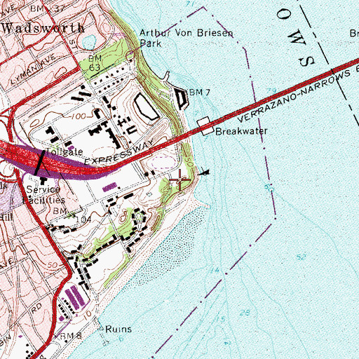 Topographic Map of Battery Mills (historical), NY