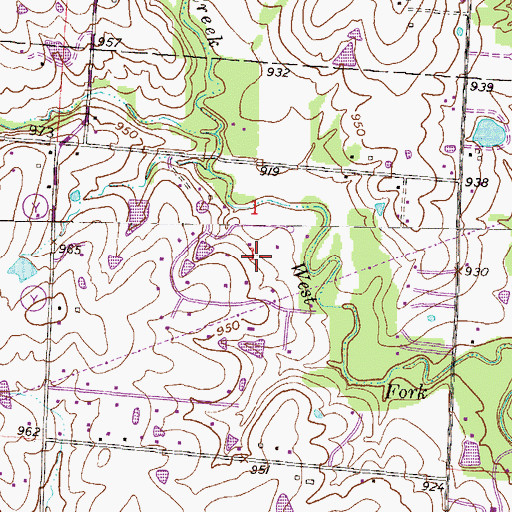 Topographic Map of Village of Riverview Estates, MO