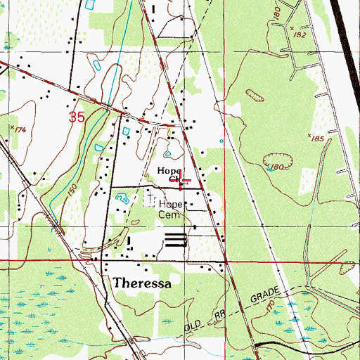 Topographic Map of Hope Christian Academy, FL