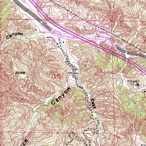 Topographic Map of East Canyon, CA