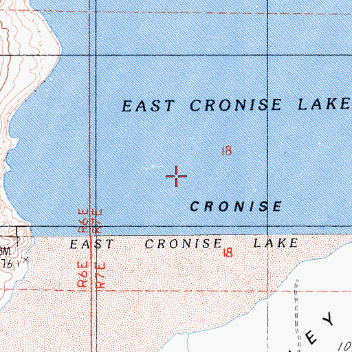 Topographic Map of East Cronise Lake, CA