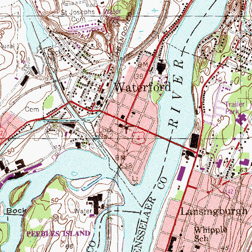 Topographic Map of Grace Episcopal Church, NY