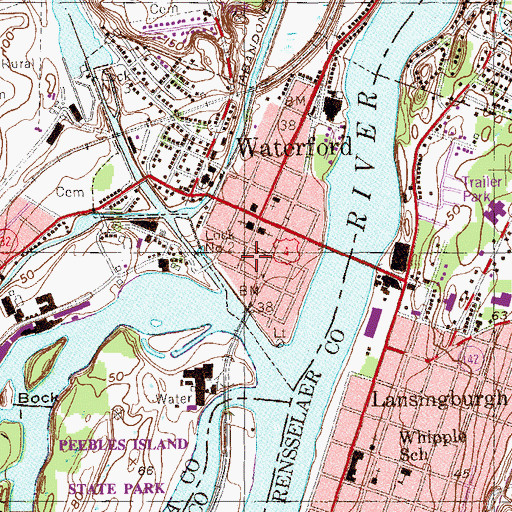 Topographic Map of First Methodist Church, NY
