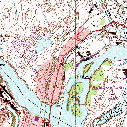 Topographic Map of Public School Number 2 (historical), NY