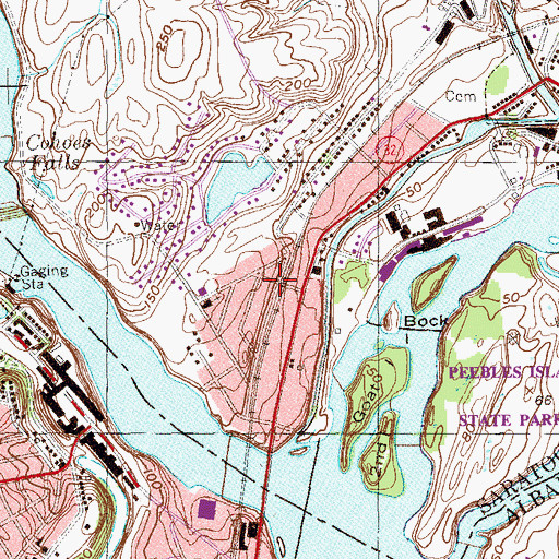 Topographic Map of Waterford Wesleyan Church, NY