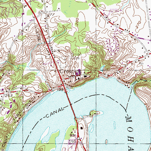 Topographic Map of First Methodist Church, NY