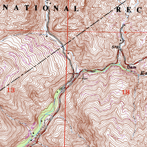 Topographic Map of East Fork Arroyo Sequit, CA
