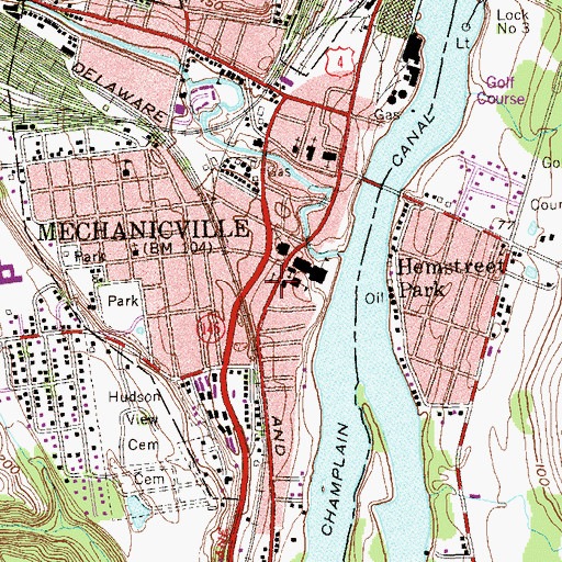Topographic Map of First Presbyterian Church, NY