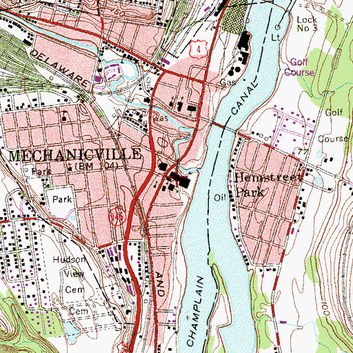 Topographic Map of Saint Luke's Episcopal Church, NY