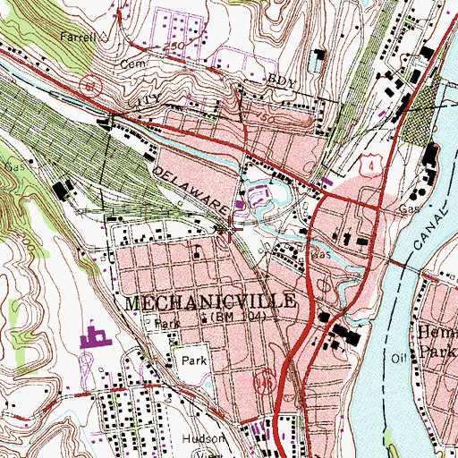 Topographic Map of Union Depot, NY