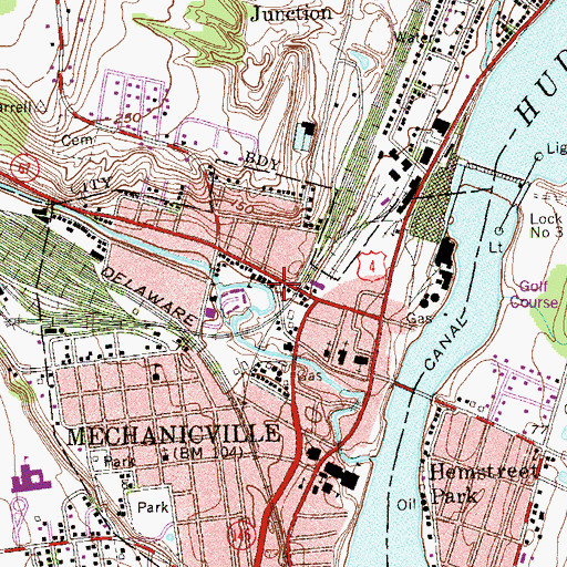 Topographic Map of Della Vigna Building, NY