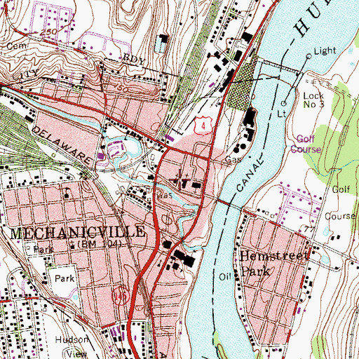 Topographic Map of Church of the Assumption, NY